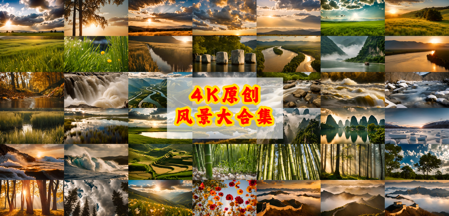 【4K】大美中国壮美河山风景空镜大合集