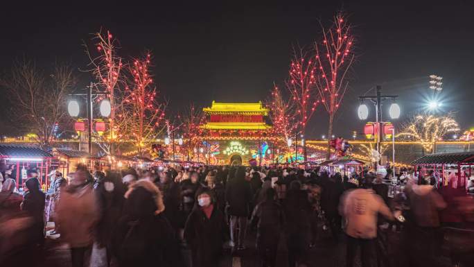 正定南门花灯大范围延时