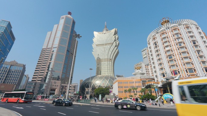 澳门新葡京酒店街道街景