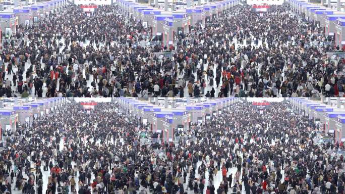 郑州东站春运客流延时