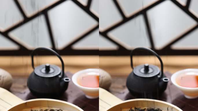 高品质茶叶展示红茶冲茶倒茶
