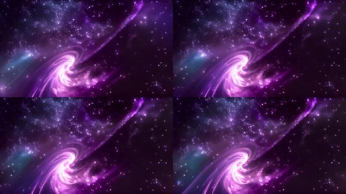 4K紫色星河，宇宙星空