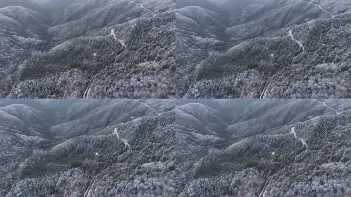 浙西天池 江南第一池 杭州 雪山 雾凇