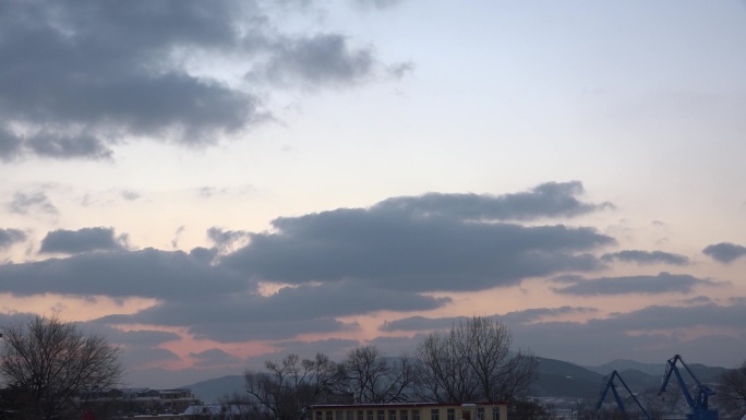 4k延时晨曦日出日落橘色天空开场片头