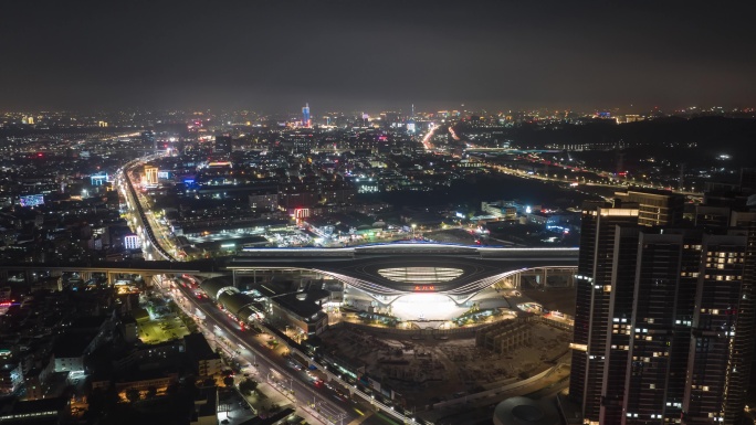 虎门站夜景延时