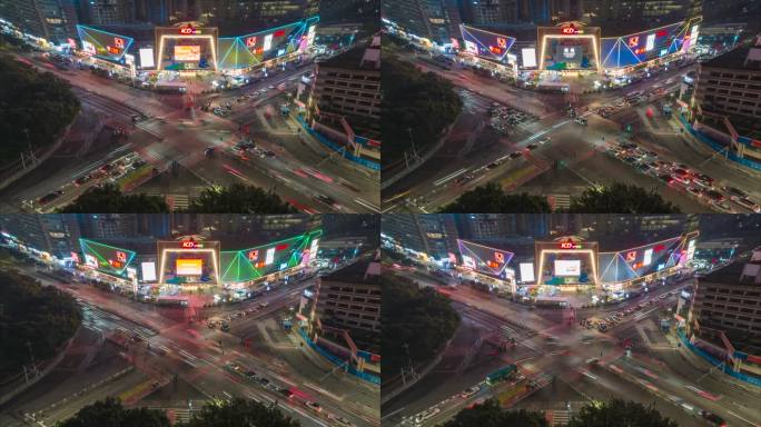 城市夜景客世界延时摄影