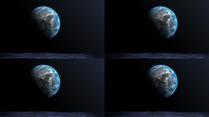 月球遥望地球动画