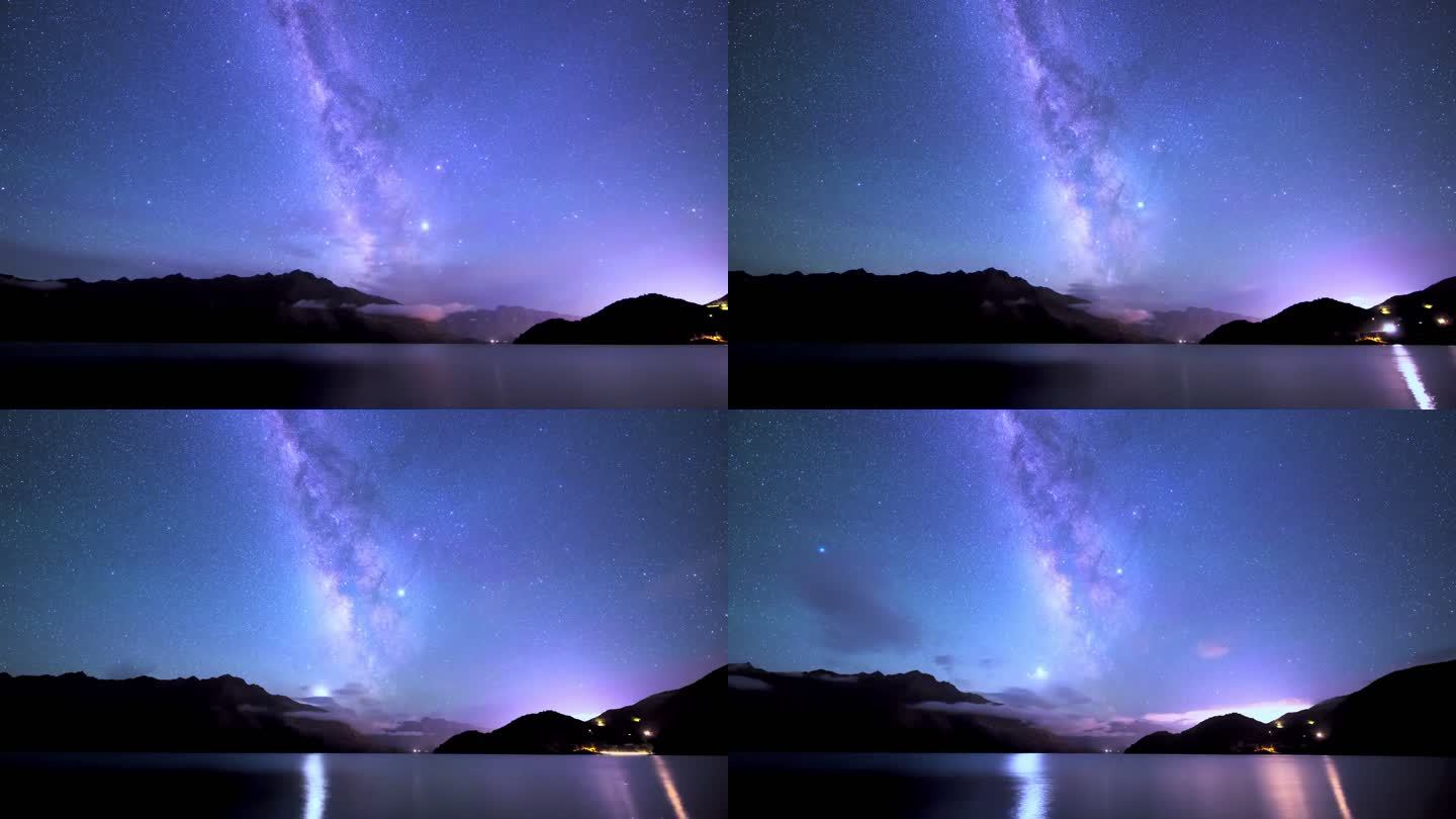 湖泊星空银河延时