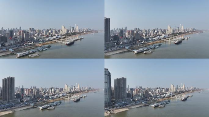 武汉江岸区建筑群航拍