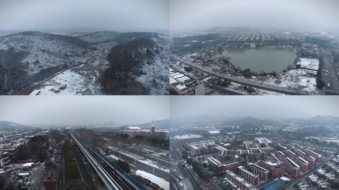 南京仙林大学城雪景