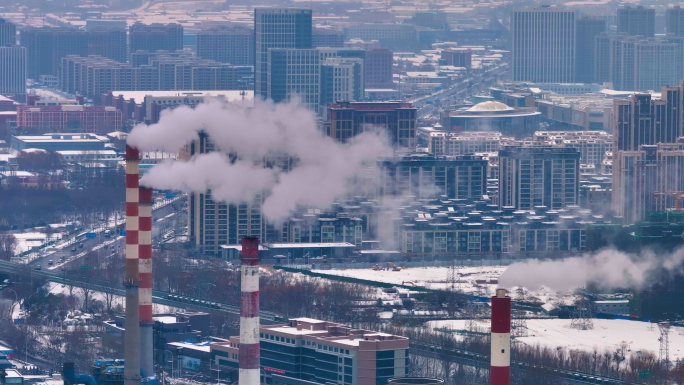 冬季供暖城市大气污染烟筒