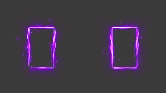 卡牌光线紫 UI光效 技能框特效 流动光