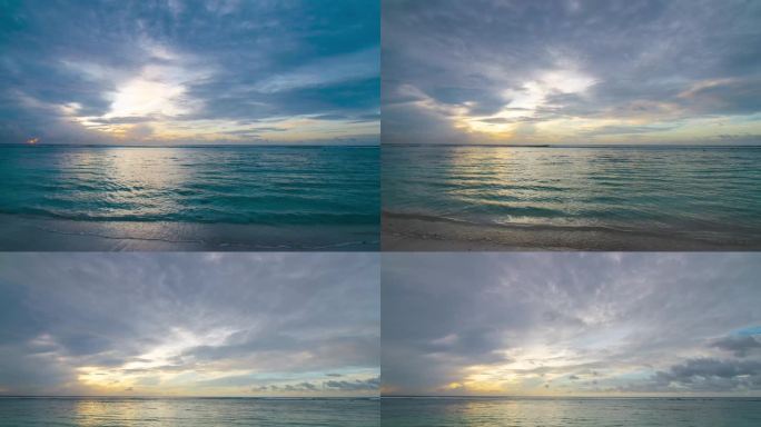 马尔代夫海天风景  延时摄影 胡鲁马累岛