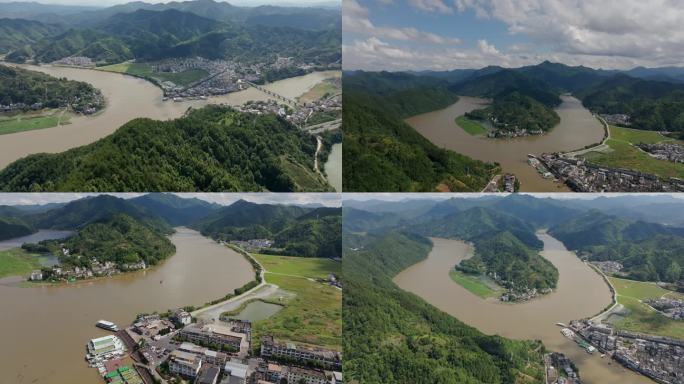 黄山 新安江 航拍 4K