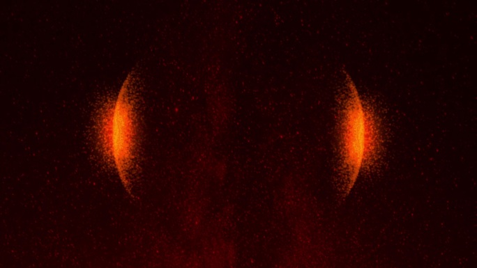 黑色背景上的橙色热火焰光轨迹圈动画。无限循环的图案。抽象光条纹圆度，复制空间的文字，广告，标志设计，