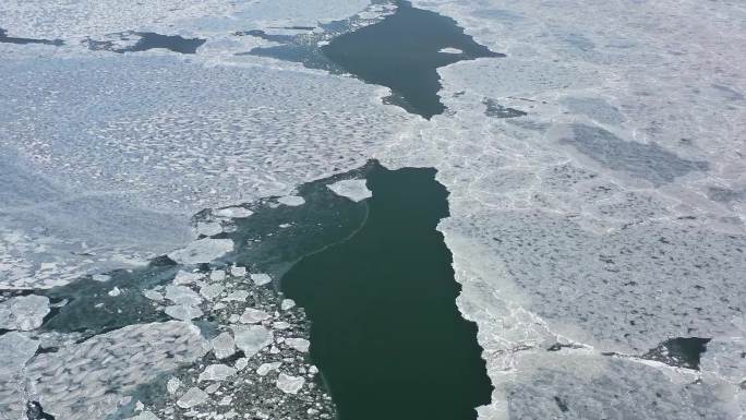 秦皇岛北戴河：冰封的大海