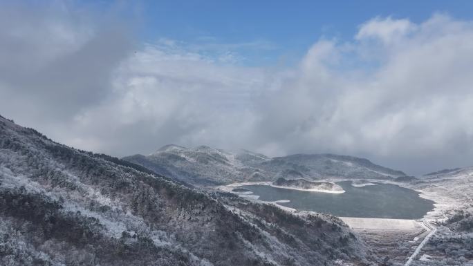 浙西天池 江南第一池 杭州 雪山 雾凇