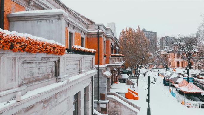 8K天津雪景 冬季城市下雪