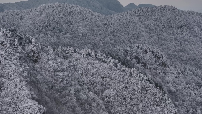 浙西天池 江南第一池 杭州 雪山 雾凇