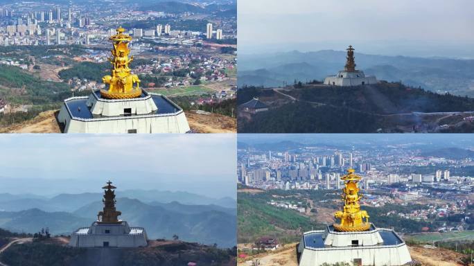 4K 醴陵仙岳山 四面金佛 醴陵地标