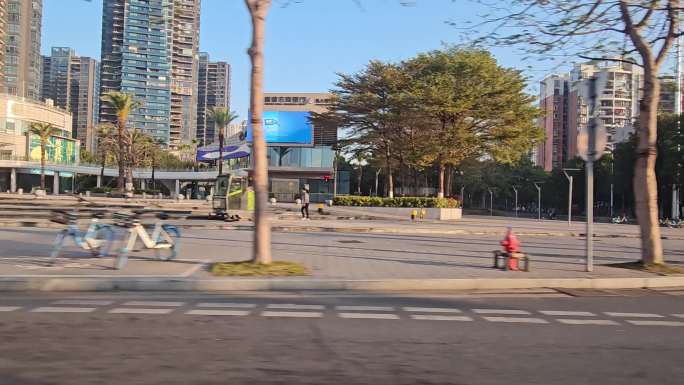 车戏背景   侧面广东城市道路