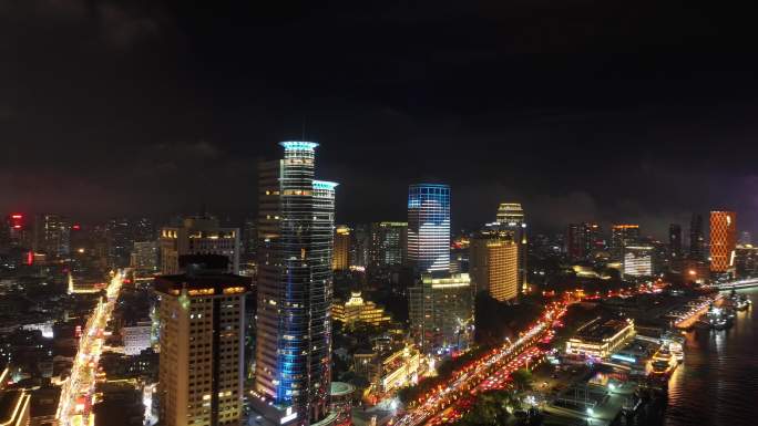 厦门城市夜景航拍