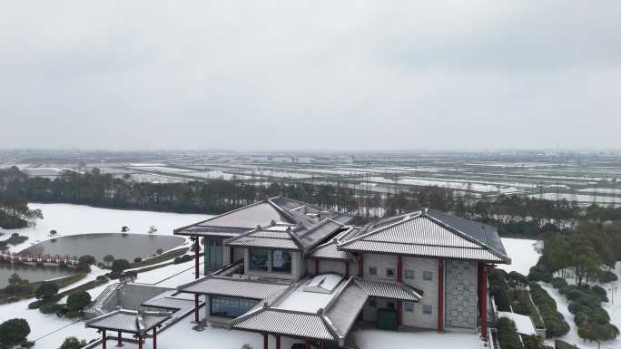 仙桃市排湖五乐台风景度假区航拍