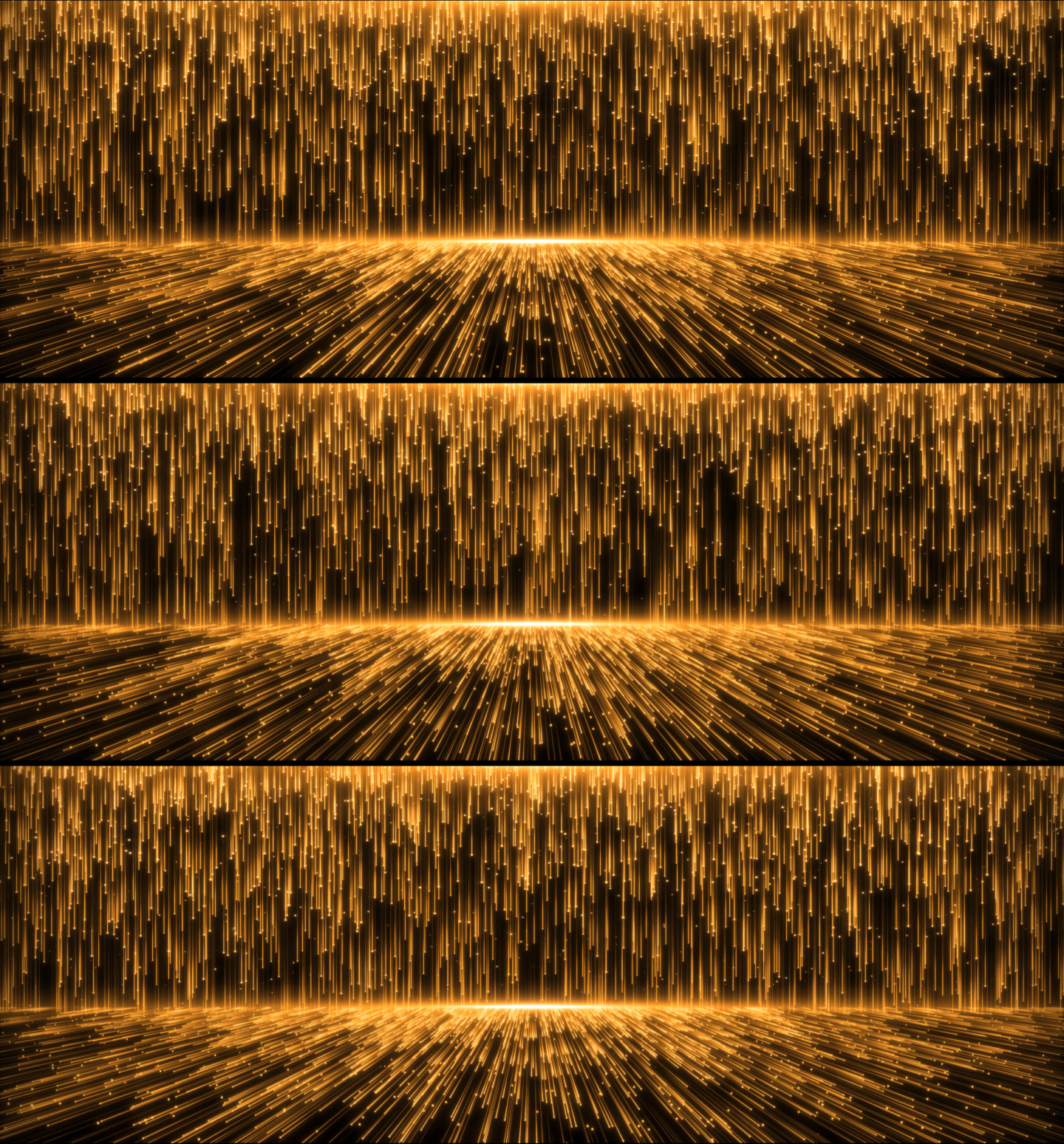 金色粒子线条瀑布