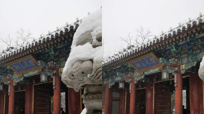 北京大学校门-雪景-竖版