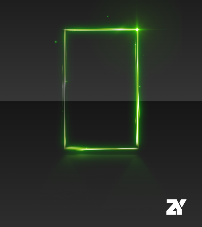 卡牌光线绿 UI光效 技能框特效 流动光