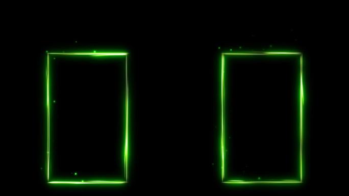卡牌光线绿 UI光效 技能框特效 流动光