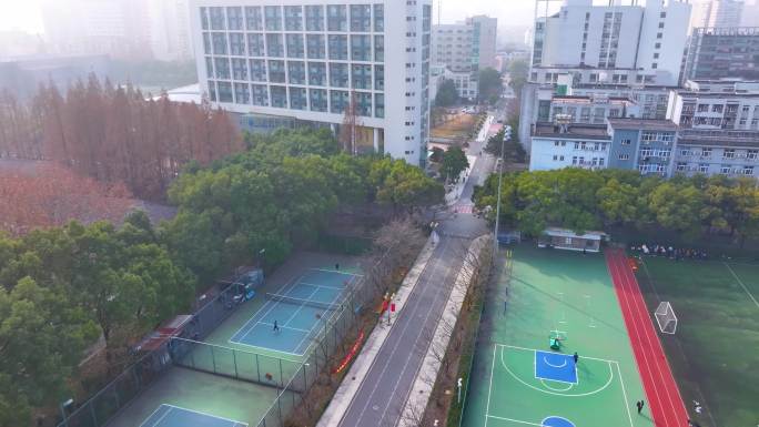 上海杨浦区同济大学本部航拍校园风景风光素