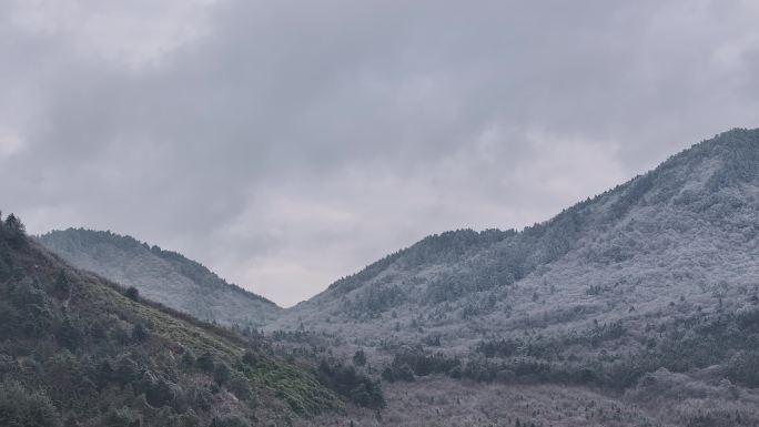 浙西天池 江南第一池 杭州 雪山 雾凇