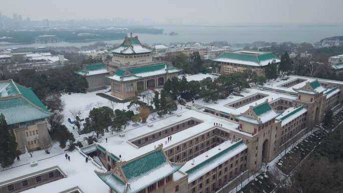 武汉大学 老图书馆4K 雪