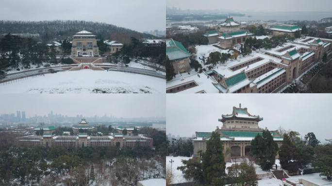 武汉大学 老图书馆4K 雪