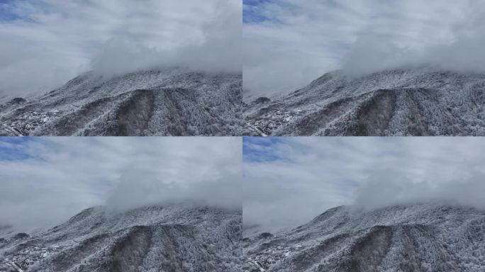 浙西天池 江南第一池 杭州 雪山 雾凇