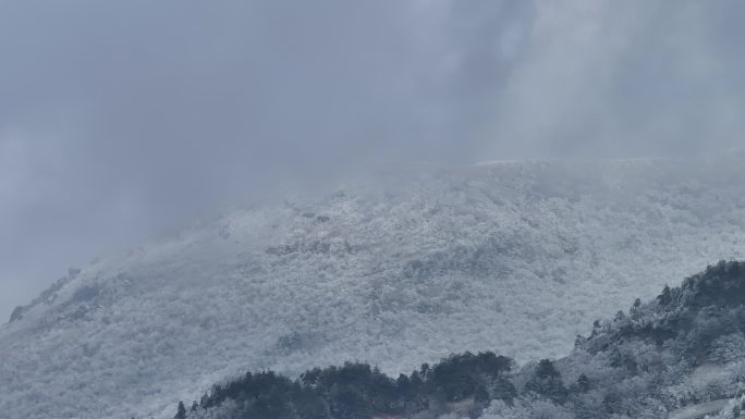 浙西天池 江南第一池 杭州 雪山 雾凇