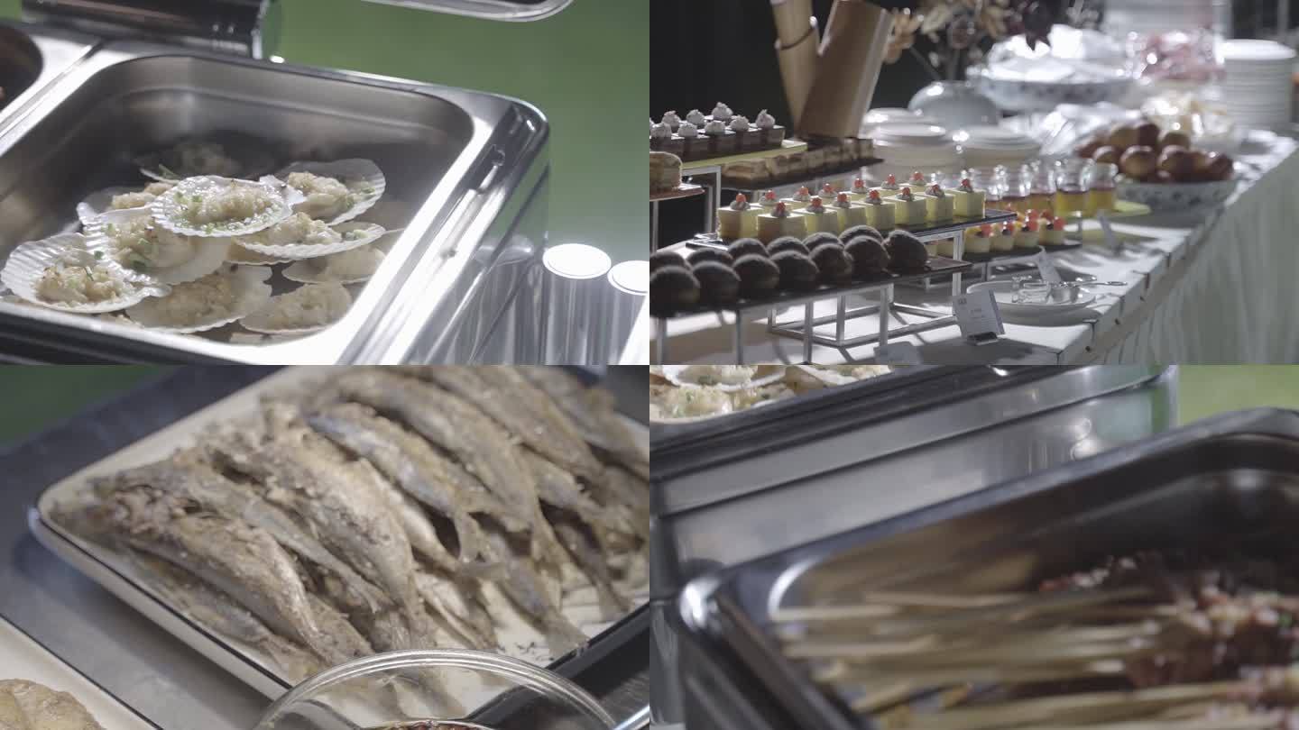 【1080p】自助餐菜品西餐烧烤蛋糕水果