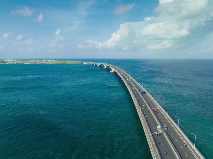 马尔代夫 中马友谊大桥 环绕延时摄影