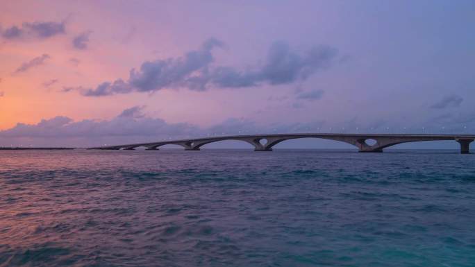 马尔代夫 中马友谊大桥  日出延时摄影