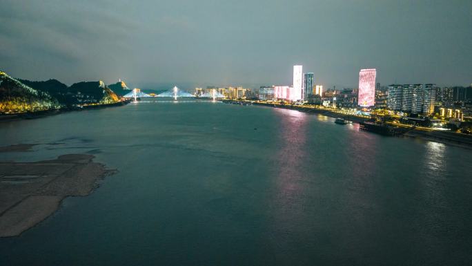 夷陵长江大桥夜景