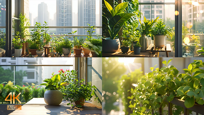 阳台植物合集 绿色环保住宅 绿化低碳方案