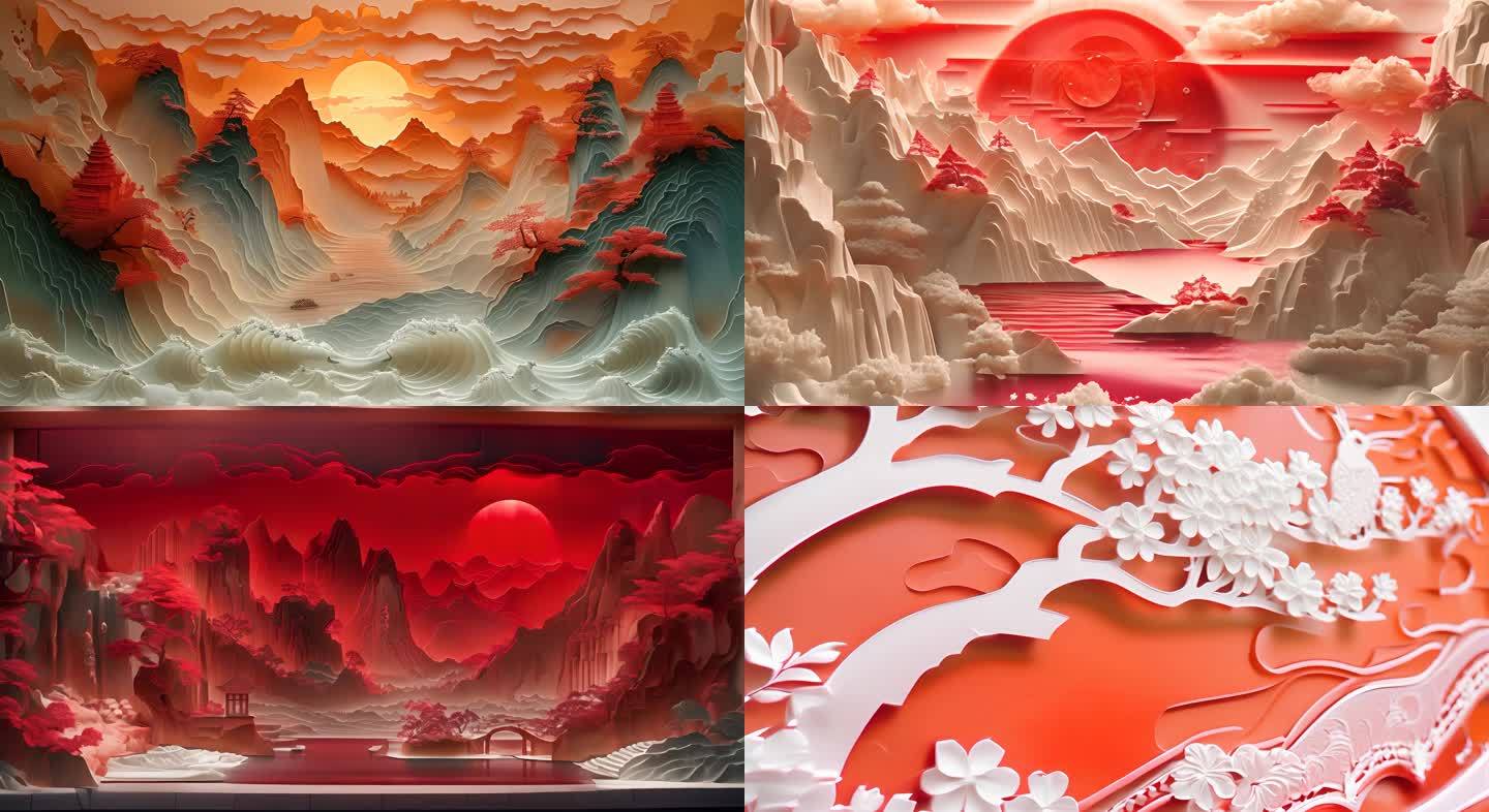 纸雕剪纸木雕中国风古风中国元素传统艺术