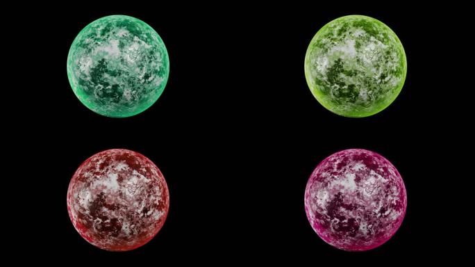 10种颜色星球旋转动画（无光晕）