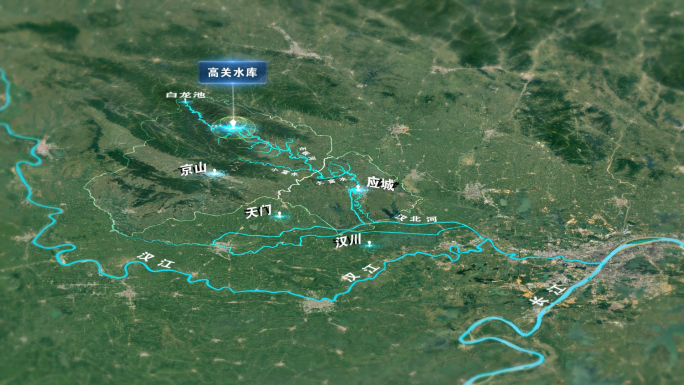 湖北凉山高山水库连接长江汉江大小富水水网