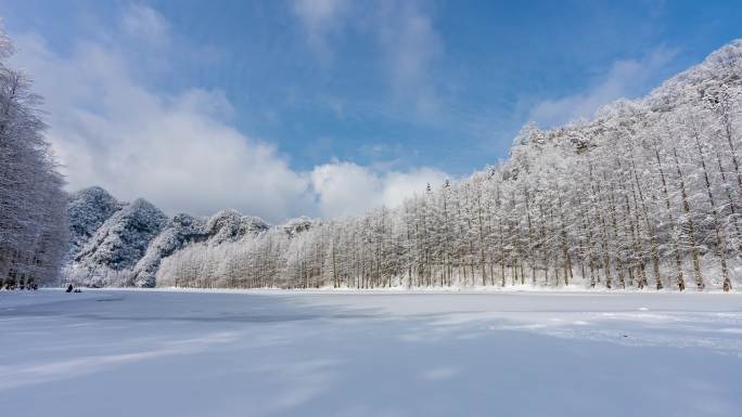 4K25P汉中龙池雪景延时