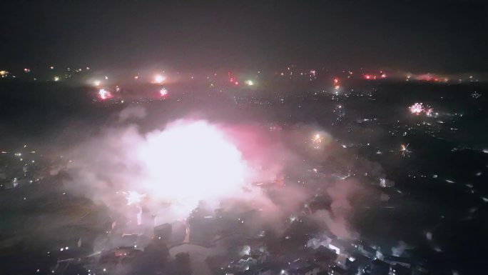 普天同庆 烟花绽放素材