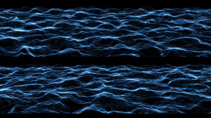 8k全息抽象粒子海洋波浪