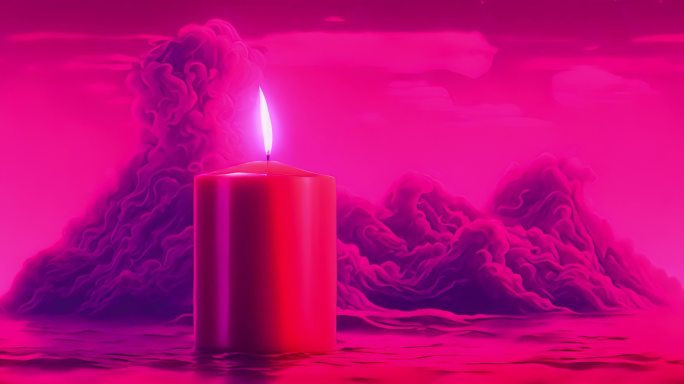 80年代蒸汽波风格蜡烛