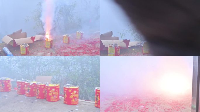 燃放礼花，乡村乡味（原声）